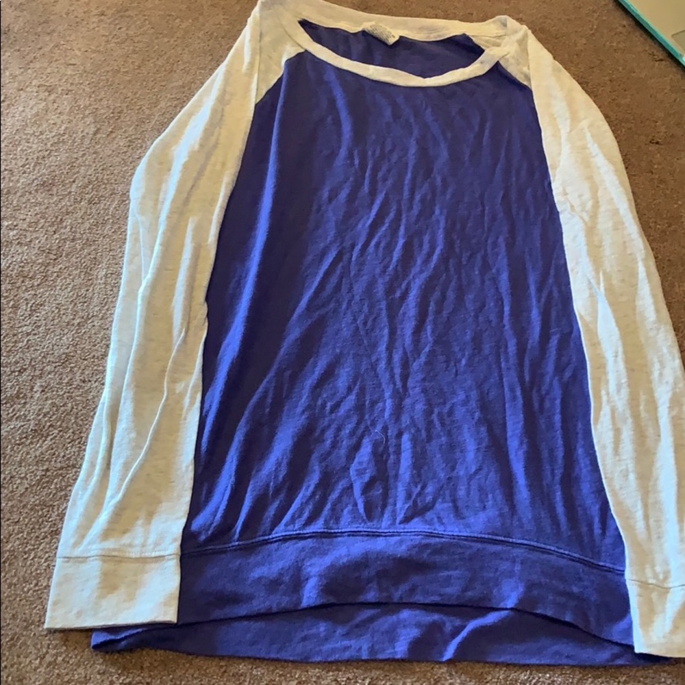 Purple and white Long sleeve Victoria secret shirt